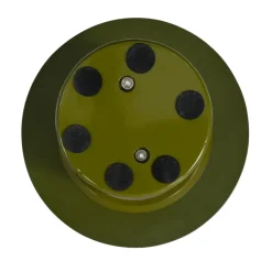 Tavolini Da Salotto-Tavolino rotondo in vetro e MDF (H51 cm) Jila