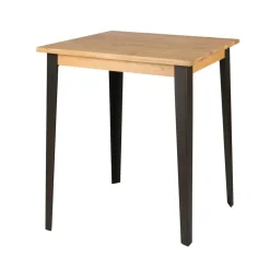 Tavoli Da Pranzo-Tavolo da bar quadrato in rovere massiccio (H90 cm) Bristol