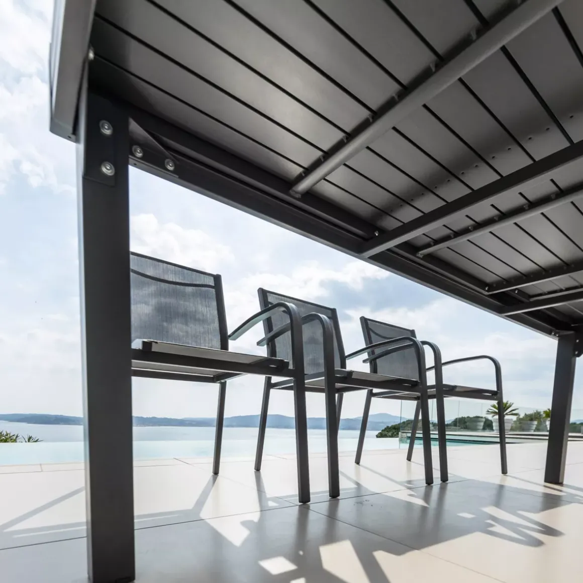 Tavolo da giardino allungabile alluminio 12 posti (200/320 x 100 cm) Murano Grigio antracite