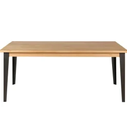 Tavoli Da Pranzo-Tavolo rettangolare allungabile in rovere massello e metallo (200 cm) Bristol