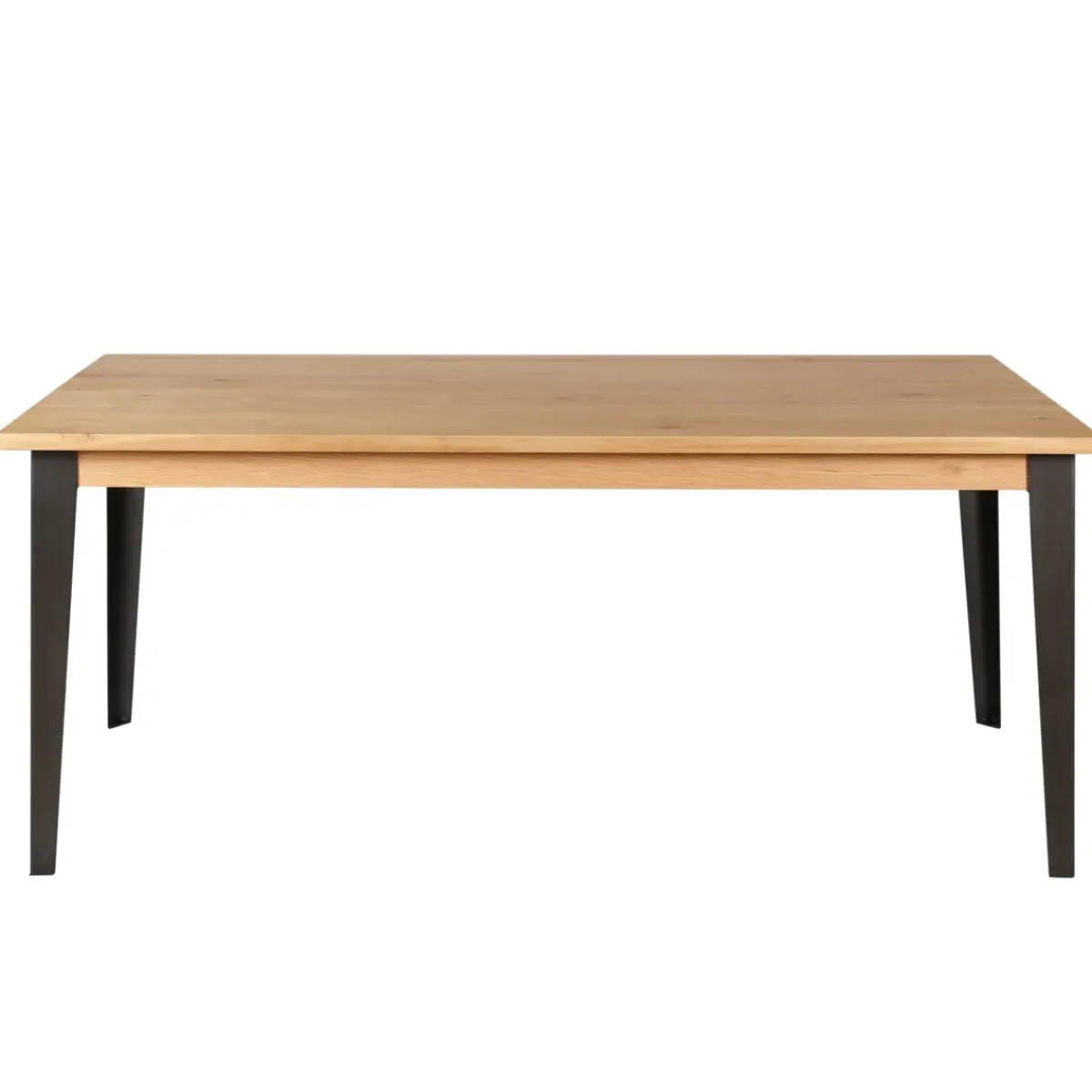 Tavoli Da Pranzo-Tavolo rettangolare allungabile in rovere massello e metallo (200 cm) Bristol