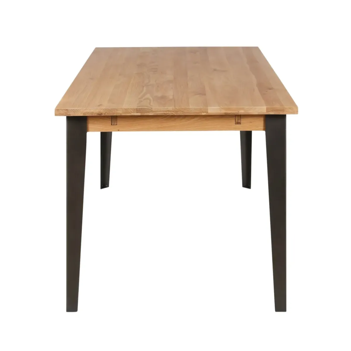 Tavoli Da Pranzo-Tavolo rettangolare allungabile in rovere massello e metallo (200 cm) Bristol