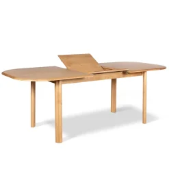 Tavoli Da Pranzo-Tavolo rettangolare allungabile con prolunga in rovere (160 cm) Oakland