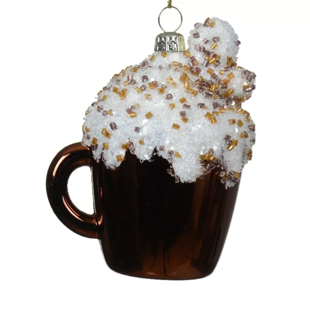 KAEMINGK Addobbi Natalizi-Tazza da caffè da appendere (H9 cm) Infrangibile e glitterata