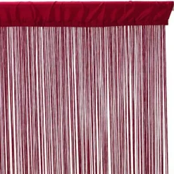 Tenda a fili (90 x H200 cm) Tinta unita Rosso granata