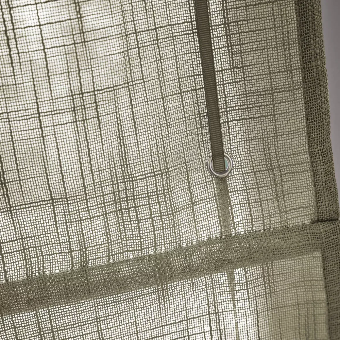 Tenda a pacchetto con passanti nascosti (90 x 180 cm) Robin Verde rosmarino