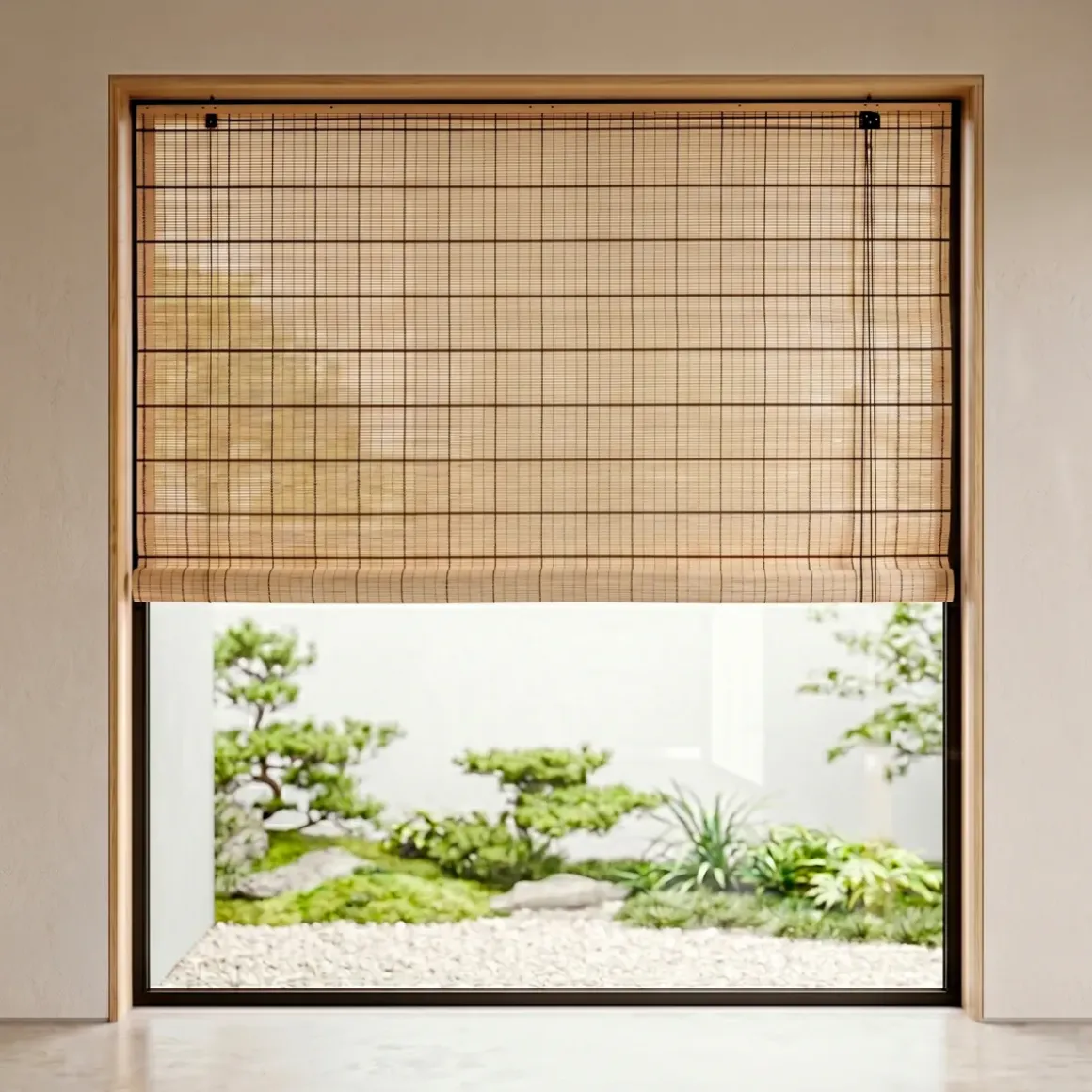 Tenda a rullo con bastoncini di bambù (180 x 180 cm) Bali Marrone
