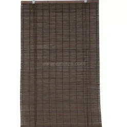 Tenda a rullo con lamelle (40 x H180 cm) Bambù Cioccolato
