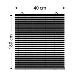 Tenda a rullo con lamelle (40 x H180 cm) Bambù Cioccolato