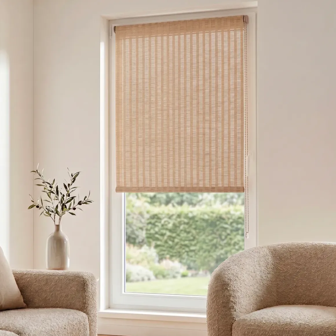 Tenda a rullo filtrante(75 x 180 cm)Strisce Beige