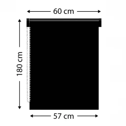 Tenda a rullo filtrante (60 x H180 cm) Tinta unita Bianco