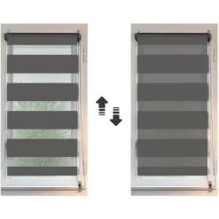 Tenda a rullo Giorno/Notte (75 x 250 cm) Grigio antracite