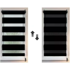 Tenda a rullo Giorno/Notte (60 x 180 cm) Nero