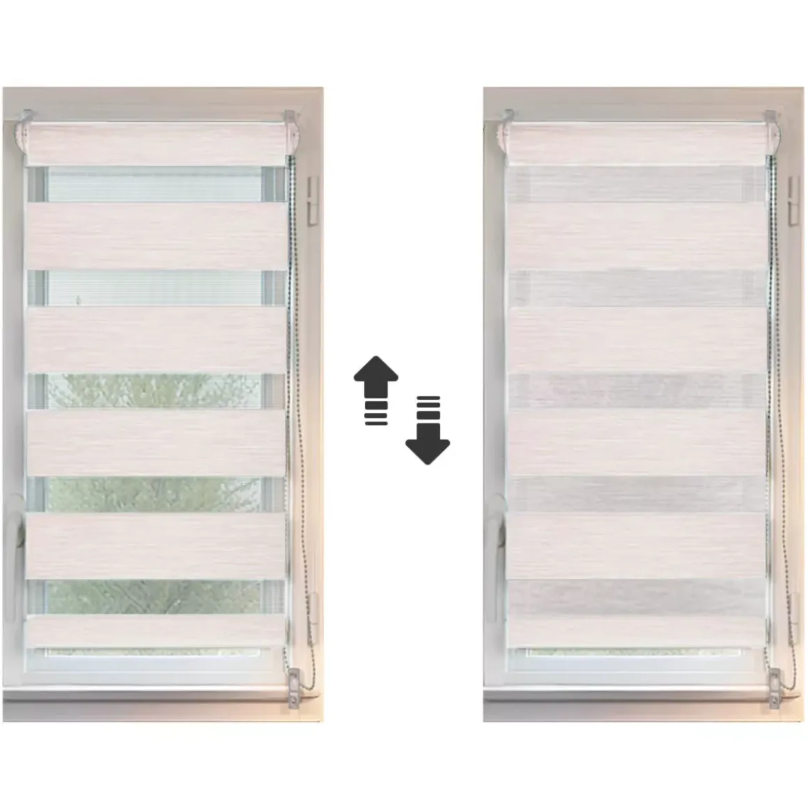 Tenda a rullo Giorno/Notte (75 x 180 cm) Beige sfumato
