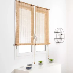 Tenda a rullo in legno (90 x H180 cm) Bambù Beige