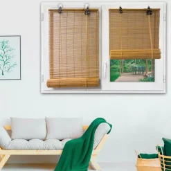 Tenda a rullo in legno (90 x H180 cm) Bambù Beige