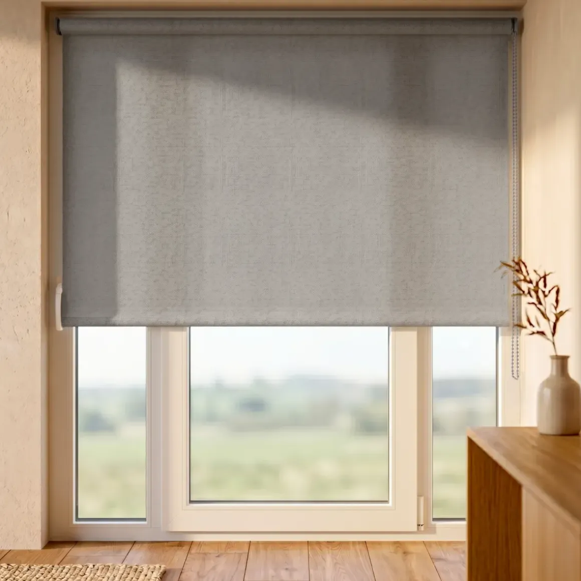 Tenda a rullo oscurante testurizzata (180 x 200 cm) Nyx Grigio
