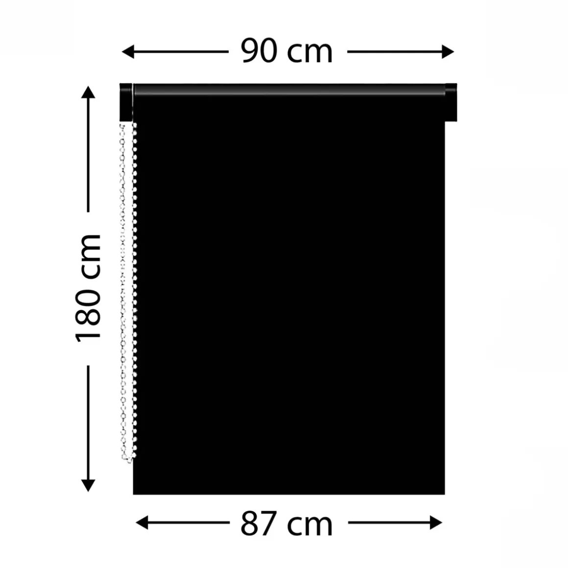 Tenda a rullo oscurante (90 x 180 cm) Lio Grigio