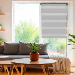 Tenda a rullo (45 X H180 cm) Giorno/Notte Grigio chiaro