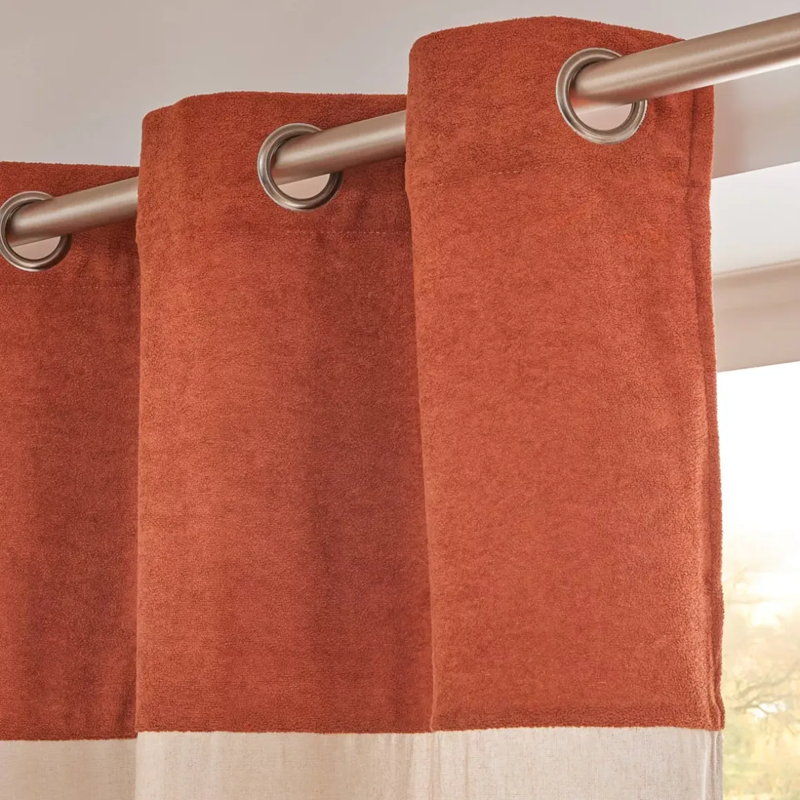 Tenda bouclé (140 x 180 cm) Ava Terracotta