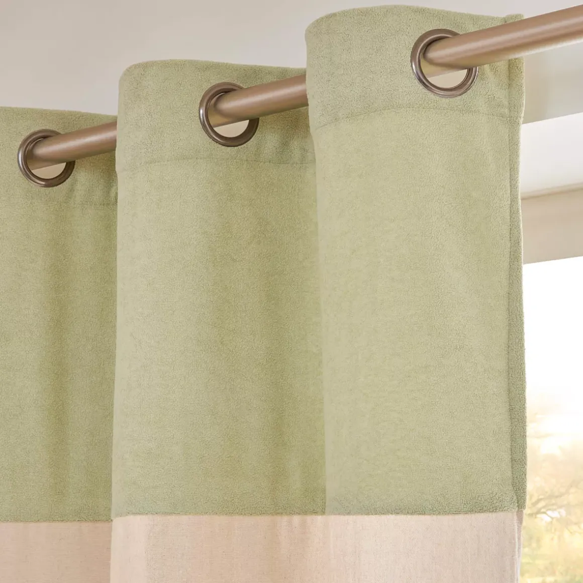 Tenda bouclé (140 x 280 cm) Ava Verde rosmarino