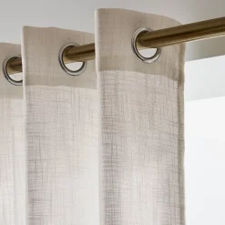 Tenda con occhielli effetto lino (140 x 240 cm) Robin Beige