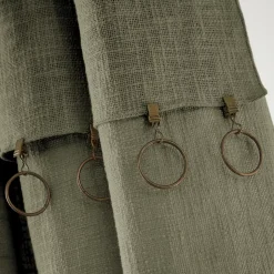 Tenda cotone regolabile (140 x max 270 cm) Sixtine Verde rosmarino