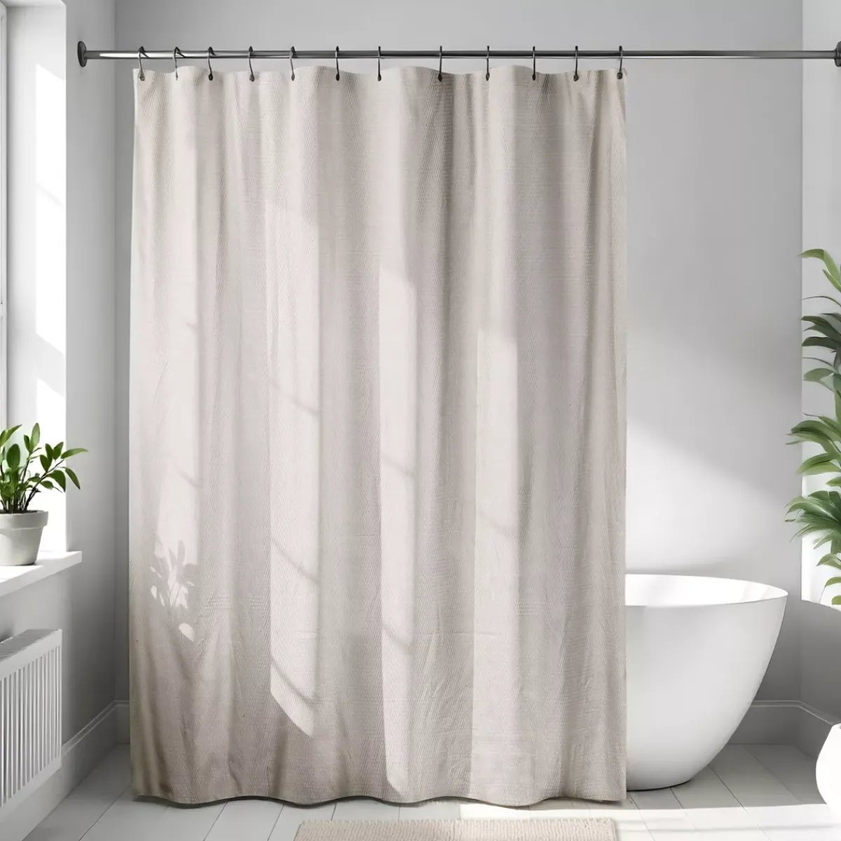 TENDANCE Accessori Bagno-Tenda da doccia in microfibra (180 x 200 cm) Goffrato