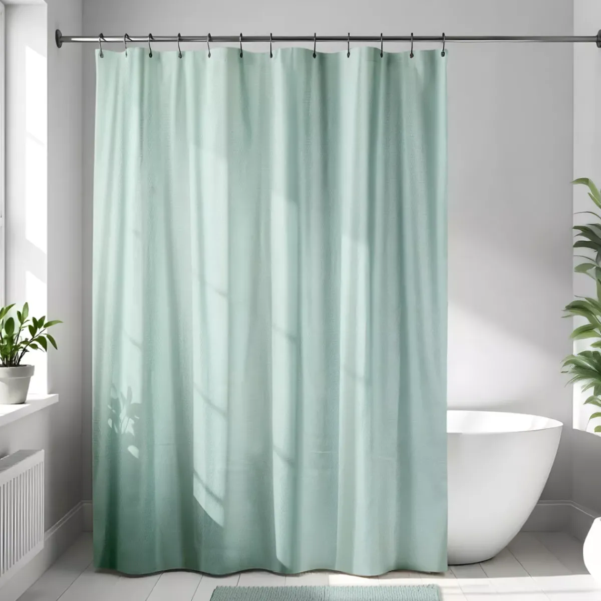 TENDANCE Accessori Bagno-Tenda da doccia in microfibra (180 x 200 cm) Goffrata