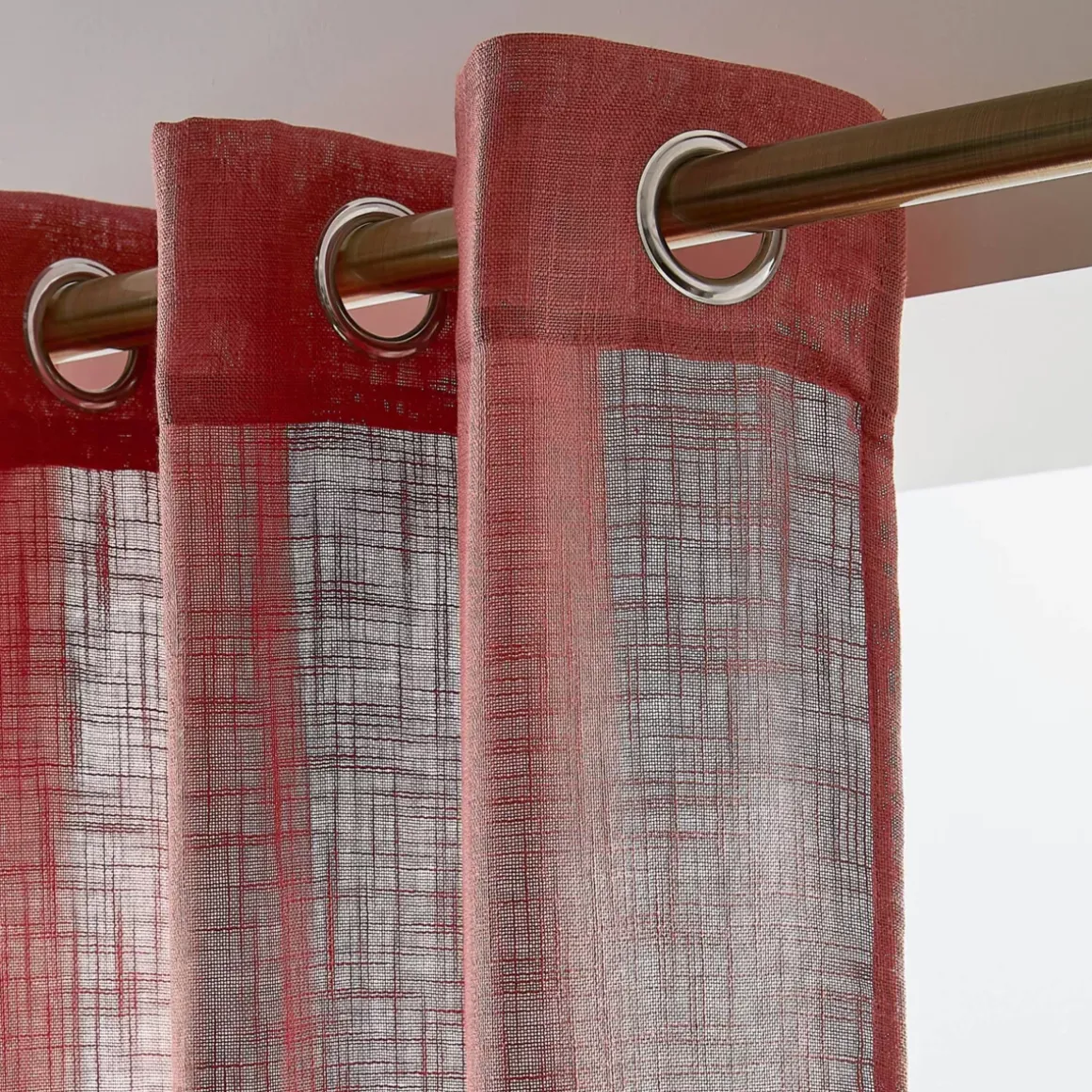 Tenda effetto lino larga (400 x 240 cm) Robin Terracotta