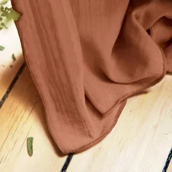 Tenda garza di cotone regolabile (280 x max 300 cm) Gaïa Terracotta