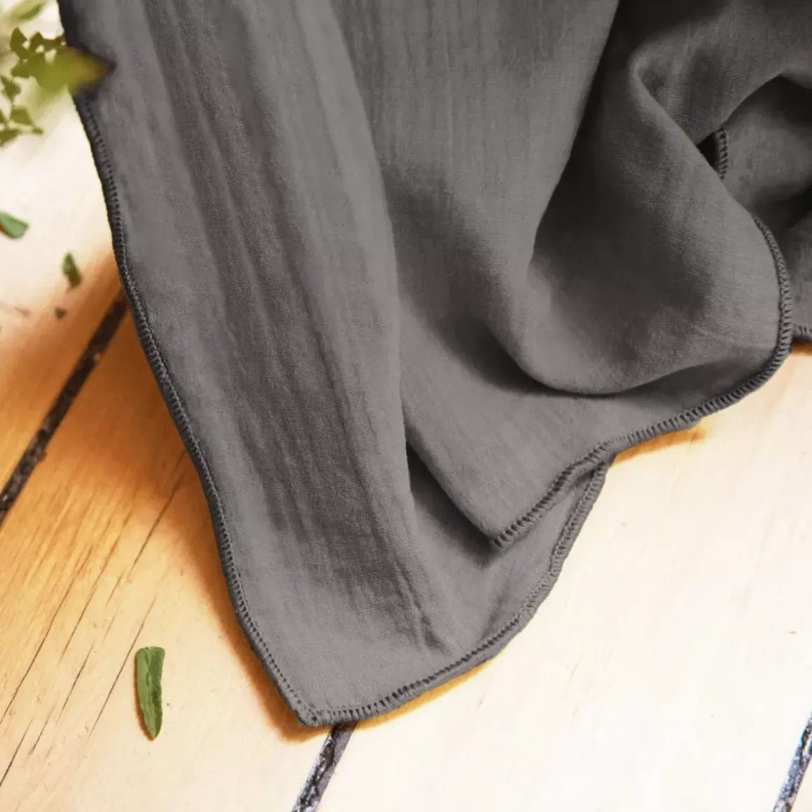 Tenda garza di cotone regolabile (280 x max 300 cm) Gaïa Grigio granito