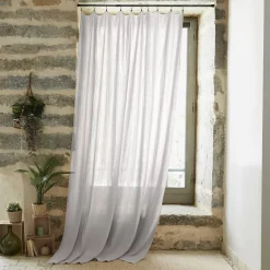 Tenda garza di cotone regolabile (180 x max 300 cm) Gaïa Grigio nuvola