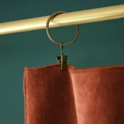 Tenda iin velluto di cotone regolabile (140 x max 270 cm) Victor Terracotta