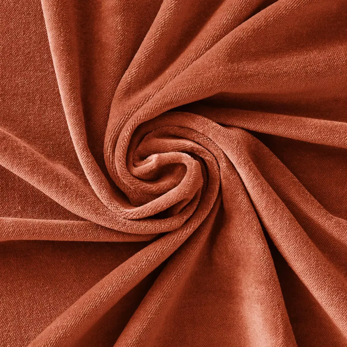 Tenda iin velluto di cotone regolabile (140 x max 270 cm) Victor Terracotta