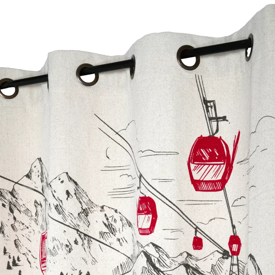 Tenda in cotone (140 x 260 cm) Villard Ecru