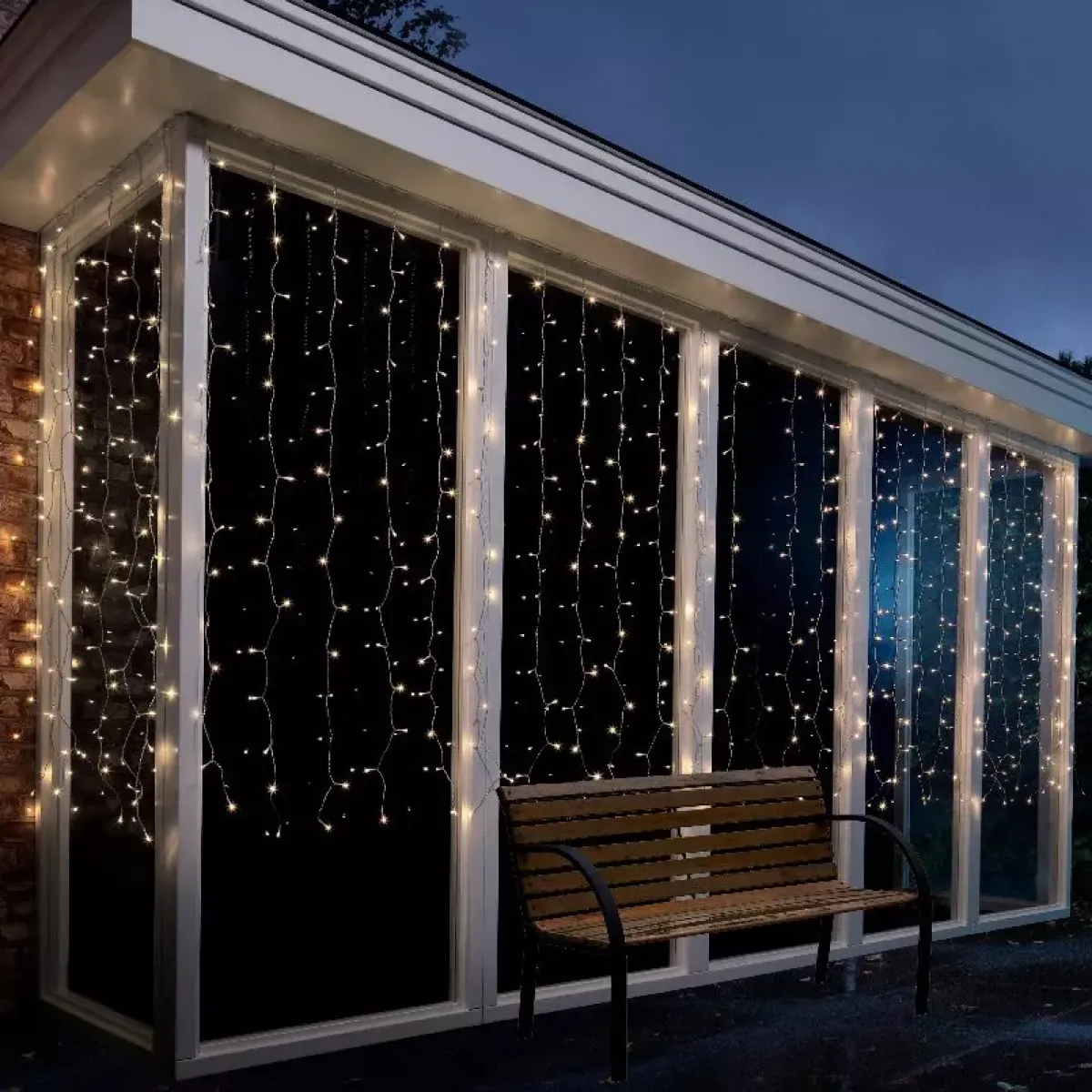 KAEMINGK Guilande Di Luci Grande Lunghezza|Ghirlande Di Luci-Tenda luminosa Alt. 1,50 m L2,25 m Super chaser 240 LED