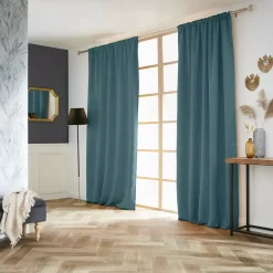 Tenda oscurante a passanti nascosti (140 x 260 cm) Dark Blu ottanio