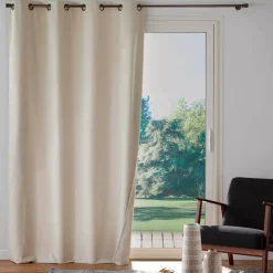 Tenda oscurante in velluto (140 x 260 cm) Olympe Ecru