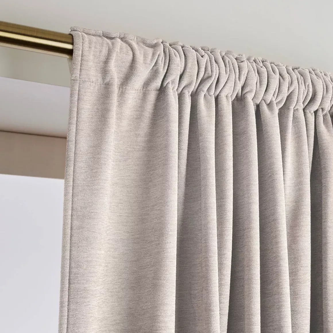 Tenda oscurante termica con passanti nascosti (140 x 240 cm) Minuit Tortora