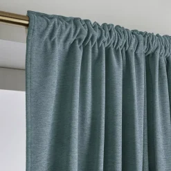 Tenda oscurante termica con passanti nascosti (140 x 240 cm) Minuit Grigio blu