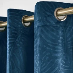 Tenda oscurante velluto (140 x 180 cm) Fern Blu marino