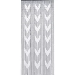 Tenda per porta bambù (90 x 200 cm) Chevron Grigio