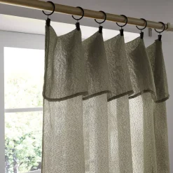 Tenda regolabile bouclé (140 x max 300 cm) Eliott Verde cachi