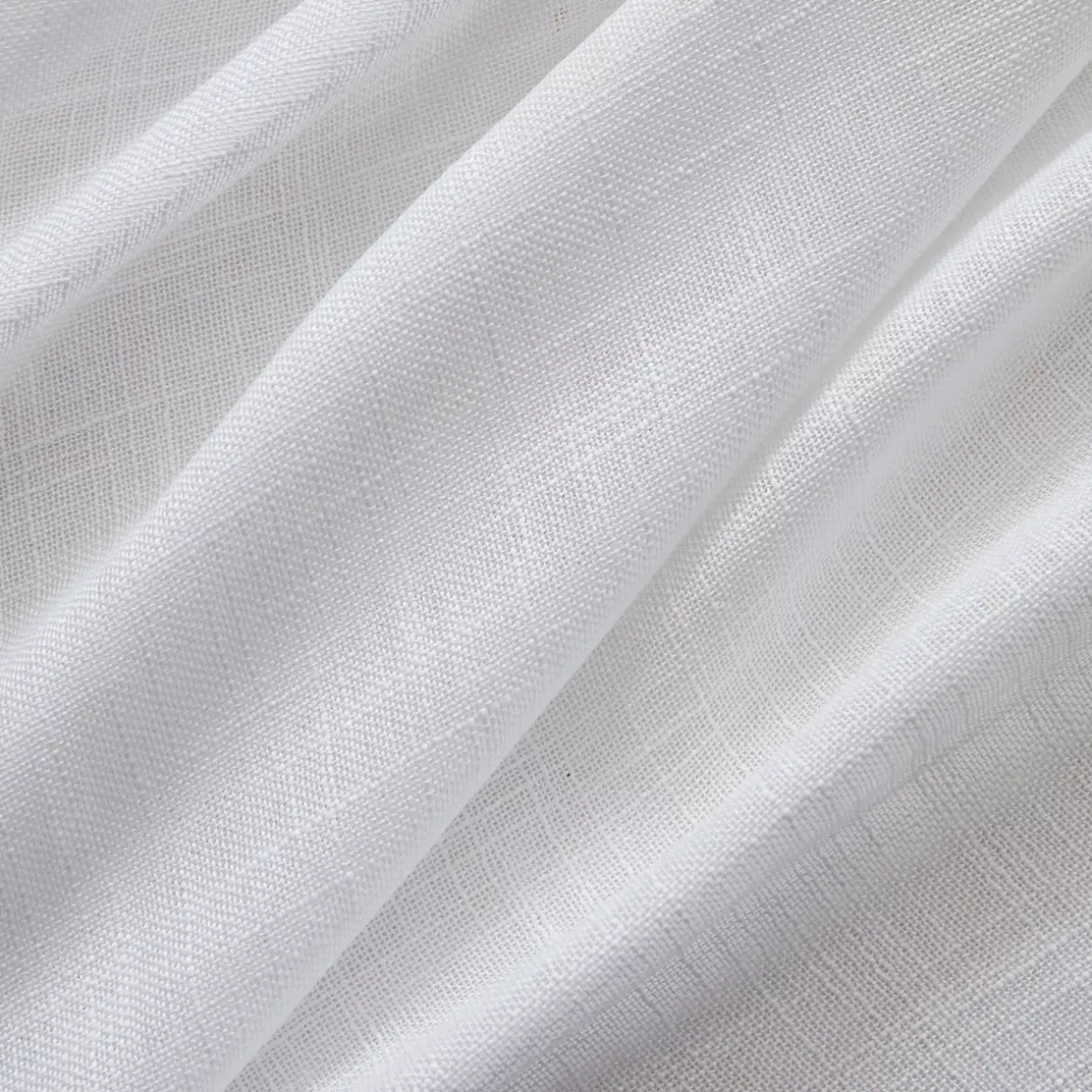 Tenda trasparente con occhielli effetto lino (280 x 240 cm) Robin Bianco