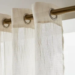 Tenda trasparente con occhielli (140 x 240 cm) Raphaël Beige