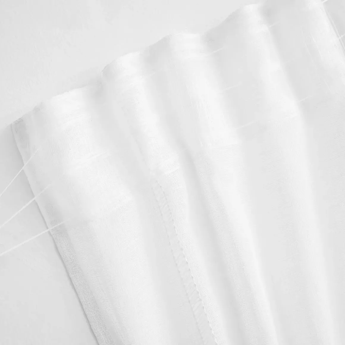 Tenda trasparente con passanti nascosti (280 x 240 cm) Léontine Bianco