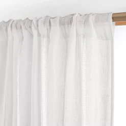 Tenda trasparente con passanti nascosti (280 x 240 cm) Léontine Bianco