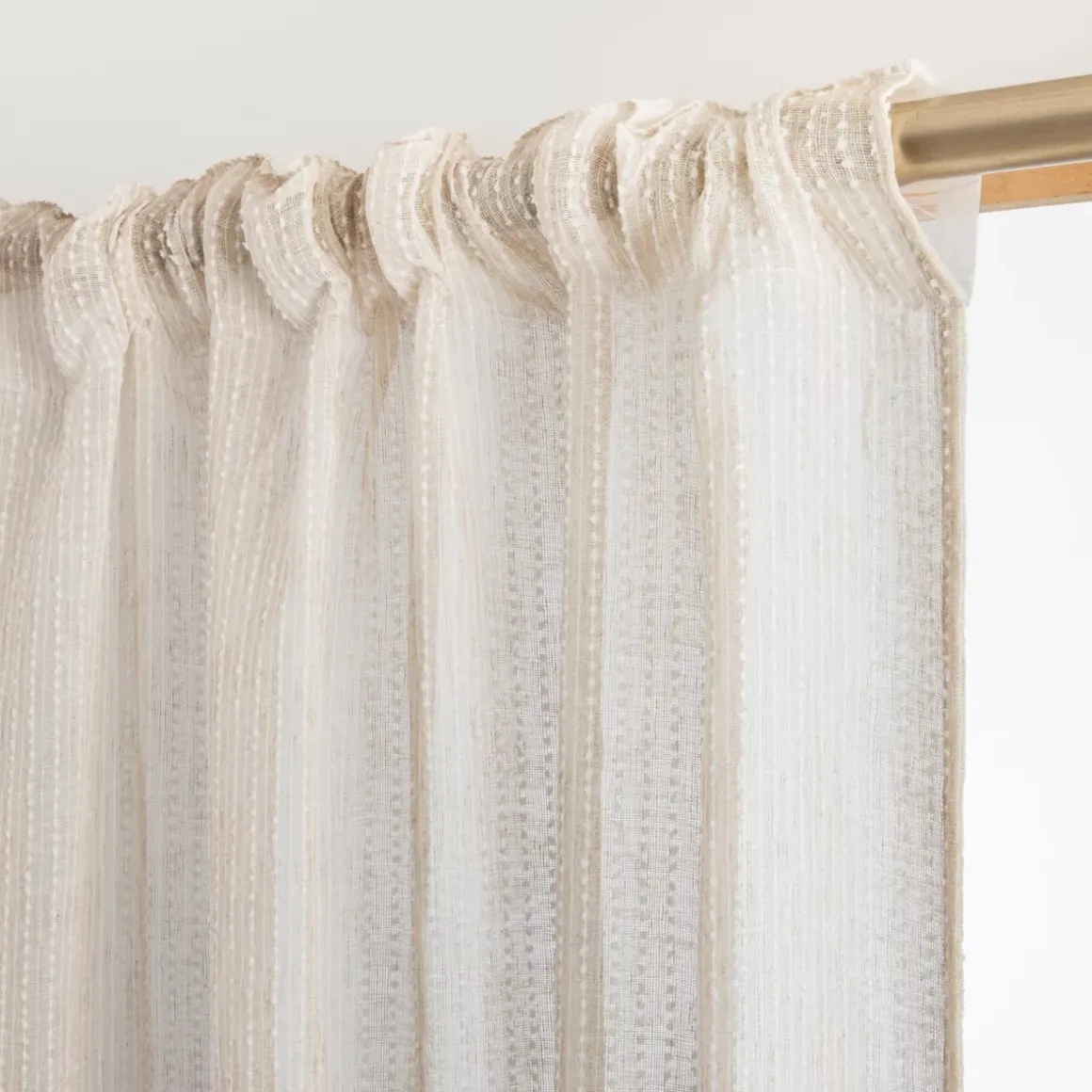 Tenda trasparente con passanti nascosti (280 x 240 cm) Arthur Beige