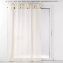 Tenda trasparente con passanti (140 x 240 cm) Dalila Ecru